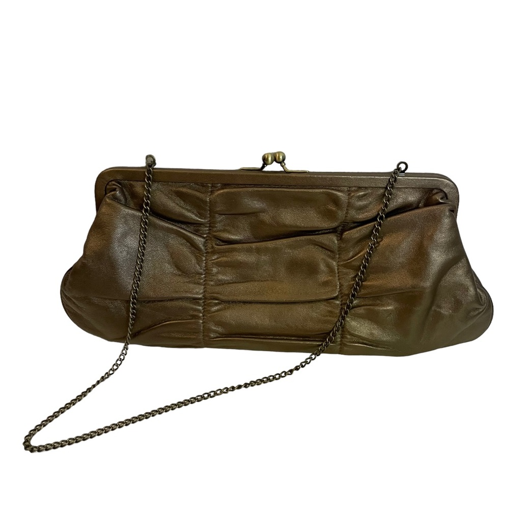 HOBO International Gala Bronze Leather Shoulder Bag & Clutch